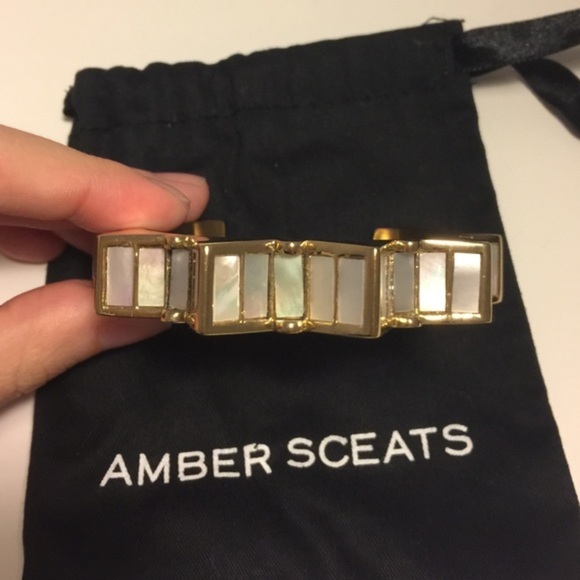 New Amber Sceats moonchild mother of pearl bangle - Picture 3 of 6
